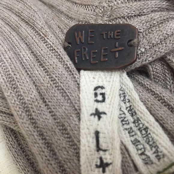 NWOT Free People Lover Rib Split Back Knit, Sz L - Picture 6 of 8